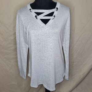 24/7 Maurices laced long sleeve sweater